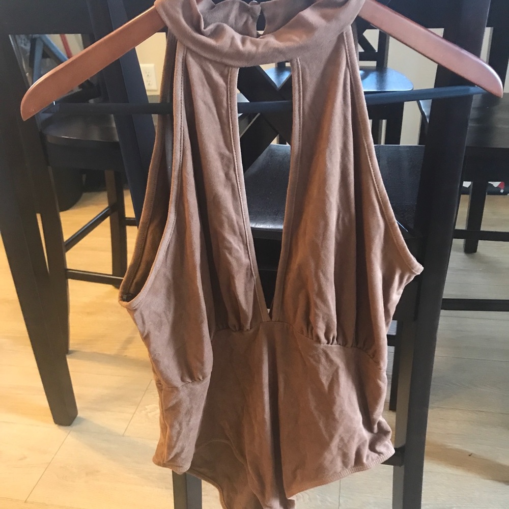 NWT F21 Chestnut Knit Bodysuit